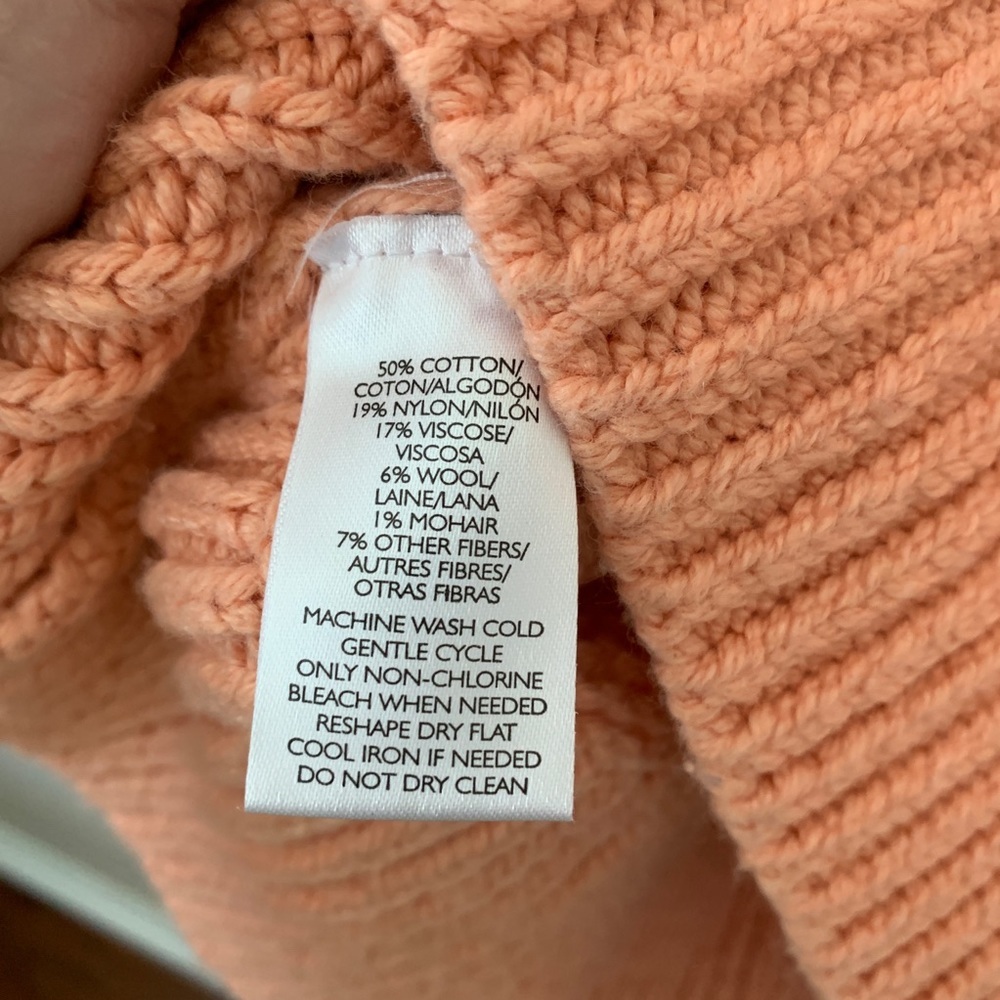 Loft Patterned Collar Pink Sweater - image 4